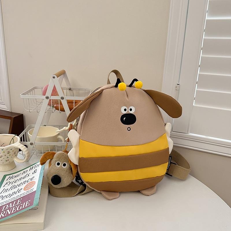 

High-value backpack for women 2025 new cute cartoon puppy backpack, light and large-capacity schoolbag for junior high school students single bag хакі