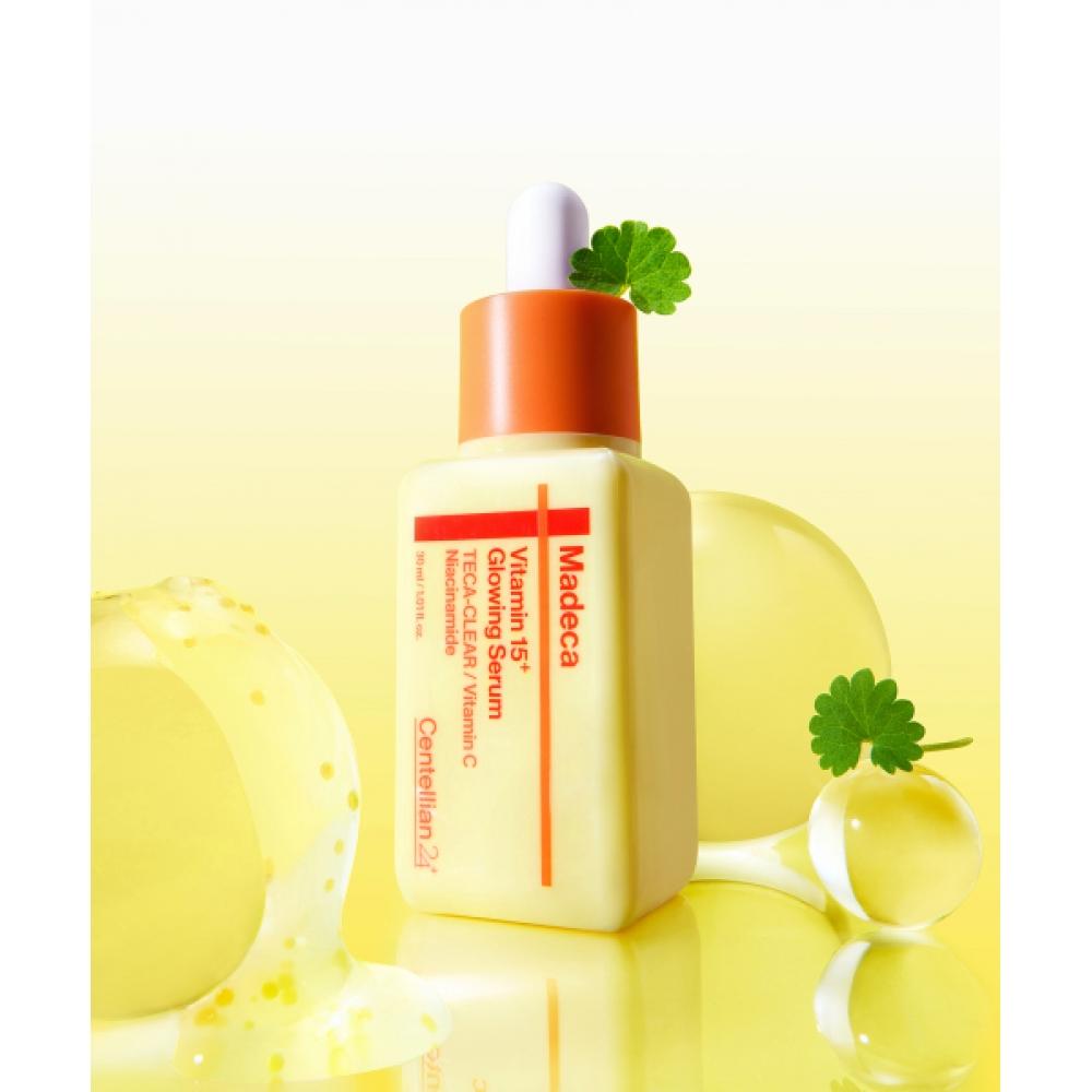 Centellian24 [pigmented Pores+mark Remover] Madeca Vitamin 15+ Glowing Serum 30ml FREE