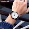 Sanda Ultra-Thin Quartz Couple Watches: Waterproof, Trendy Mesh Strap for Men & Women