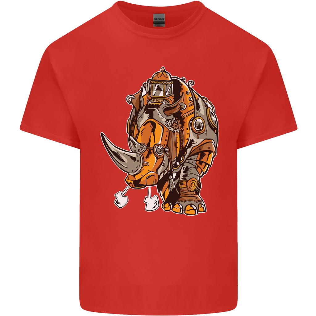 Steampunk Rhino Rhinoceros Unisexs Light Cotton TShirt