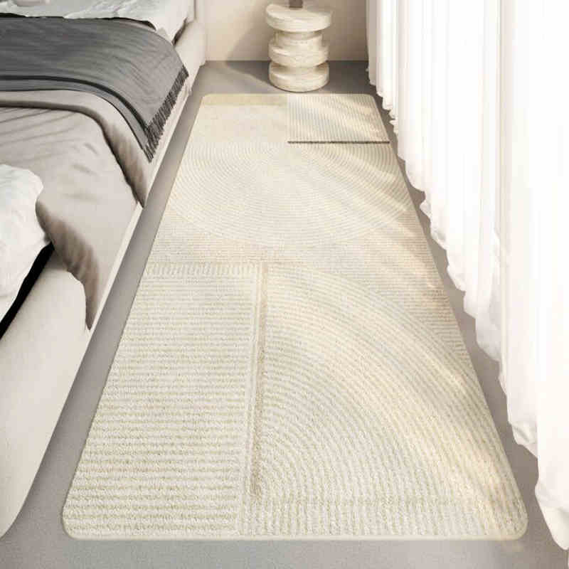 Carpet Bedroom Wabi-sabi Style Ins Bedside Blanket Bed In Front of the Long Strip Living Room Coffee Table Window Cushion