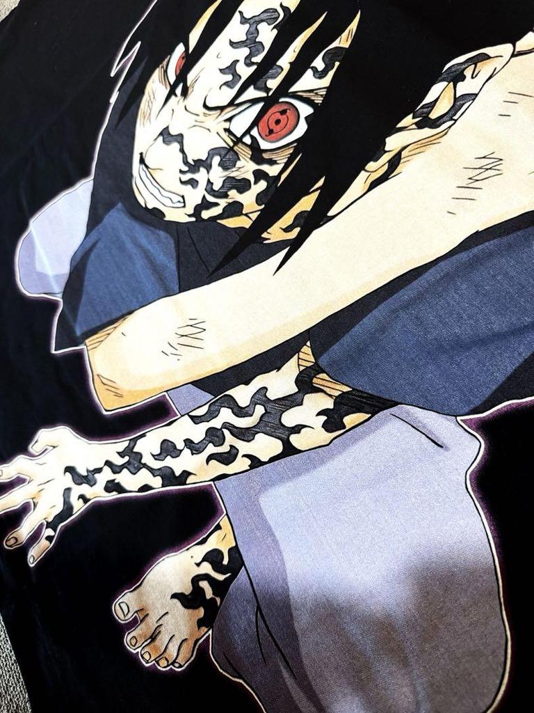 [USED] Naruto Sasuke Anime T-shirt, size XL
