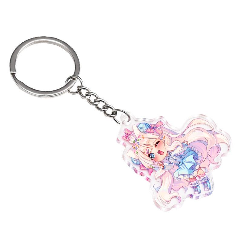 Custom Anime Star Cartoon Acrylic Keychain: Personalized DIY Photo Pendant for Couples