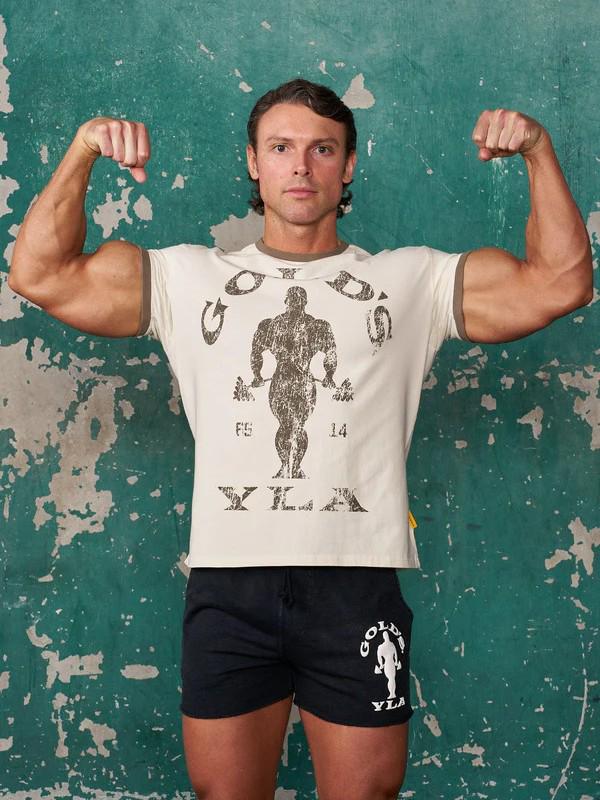YoungLA X Gold's Gym Retro Short Sleeve Stretch T-Shirt for Men & Women