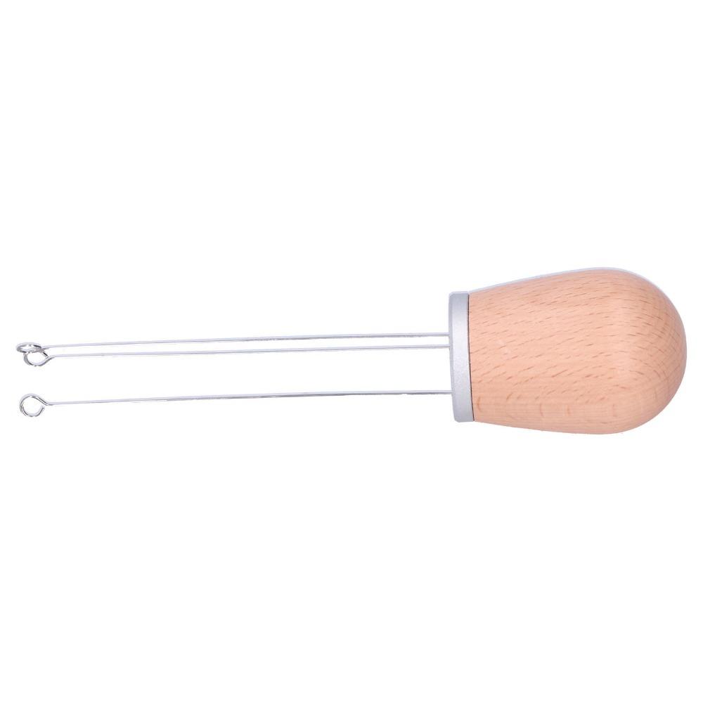 Wooden Handle Needle Coffee Stirrer 304 Stainless Steel Needles Coffee Leveler Tool For Home