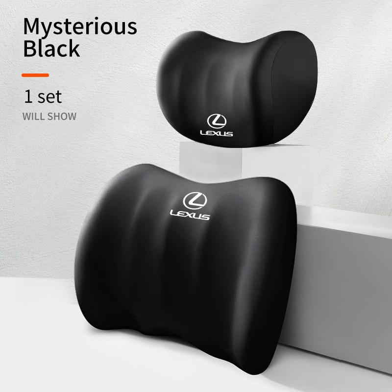 Car Seat Headrest Memory Foam Neck Pillow Lumbar Backrest Accessories For Lexus IS250 IS200 CT200h GS300 LS430 RX450h LX570 IS30 ACL1