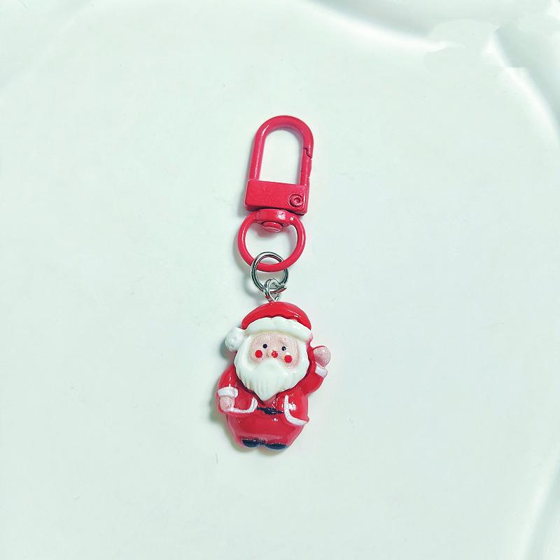 Cartoon Santa Claus Keychain Ornament - Cute Christmas Gift for Backpack or Home