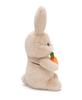 Hugs Baby Genuine Plush White Rabbit Holding Carrot - Creative Gift Toy