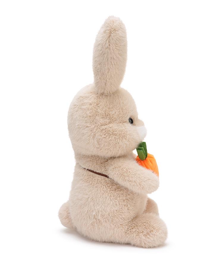 Hugs Baby Genuine Plush White Rabbit Holding Carrot - Creative Gift Toy