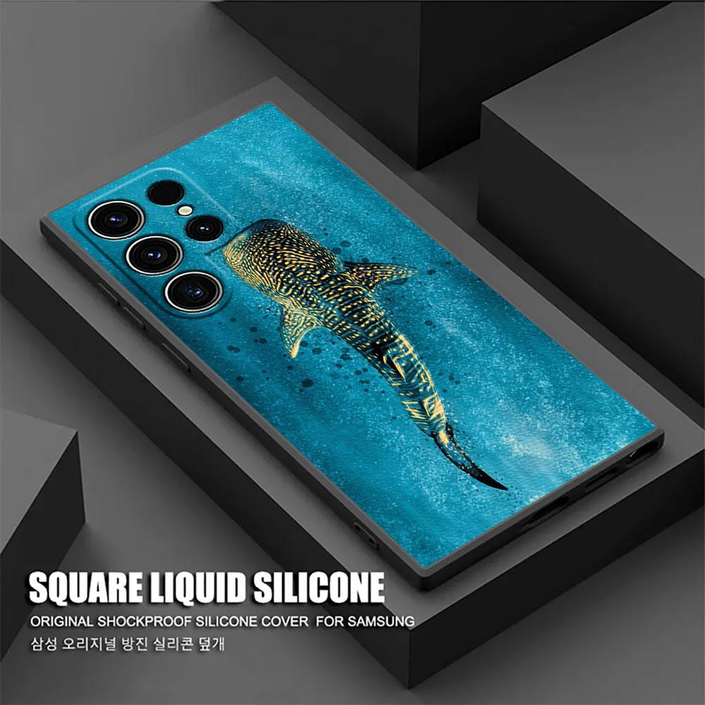 Ozean Walhai Schwimmen S26Ultra Hülle Für Samsung Galaxy S26 S25 S24 S23 S20 S21 FE S22 Ultra Plus 5G Hüllen Weiche Handyhülle