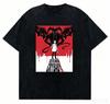 2026 Devilman Crybaby Akira & Ryo Vintage Washed Printed Loose Pure Cotton Short Sleeve T-shirt, Unisex Fan T-shirt