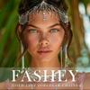 Fashey Boho Sequins Head Chain Gold Mesh Headpiece Cap Wedding Hair Accessories for Women