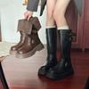 European and American Platform Maillard Boots Women's 2025 New Autumn and Winter Retro Velvet Medium Tube Knight Boots