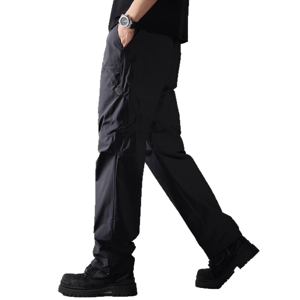 High-end American Outdoor Tooling Charging Pants Men's Summer Thin Quick-drying Sports Mountaineering Waterproof Casual Straight Trousers