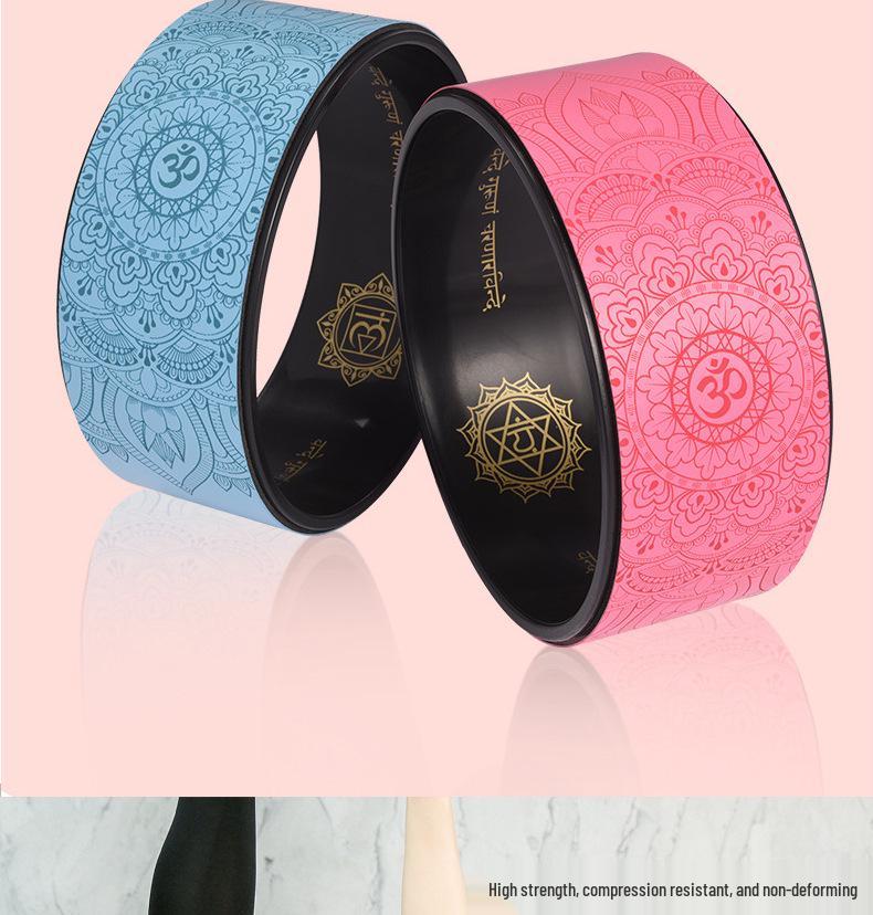 PU Cork Yoga Wheel for Shoulder Opening, Backbend, and Pilates Exercises