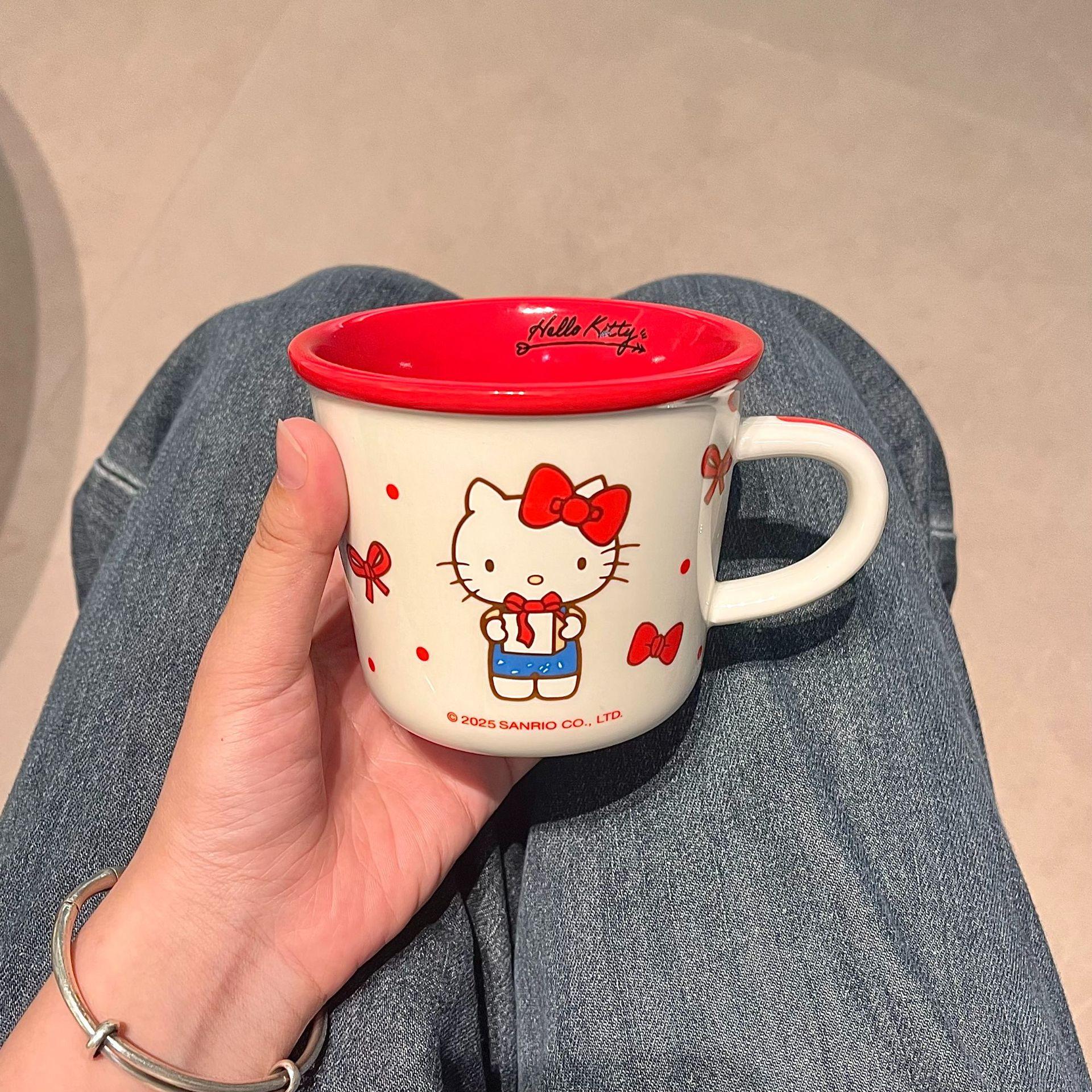 Официальная оригинальная кружка Sanrio Милая чашка Керамическая кружка для воды Высокоценная кружка для завтрака В качестве подарка для девочек 360ml