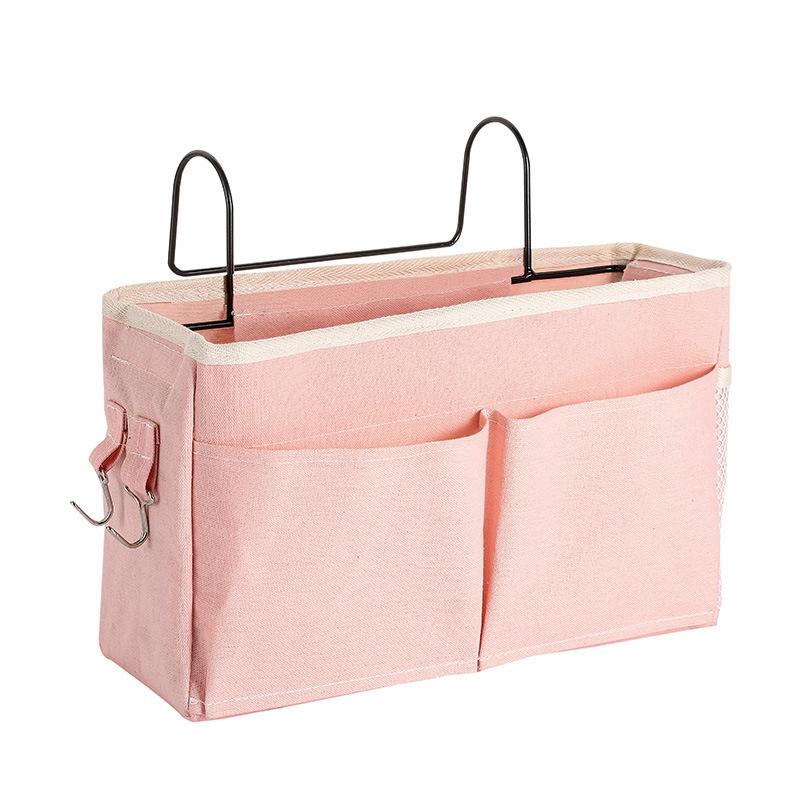 

Hanging Bedside Storage Organizer Anti-slip Bedside Bag Bed Sofa Side Pouch Hanging Couch Storage Bed Holder Pockets for Sofa розовый