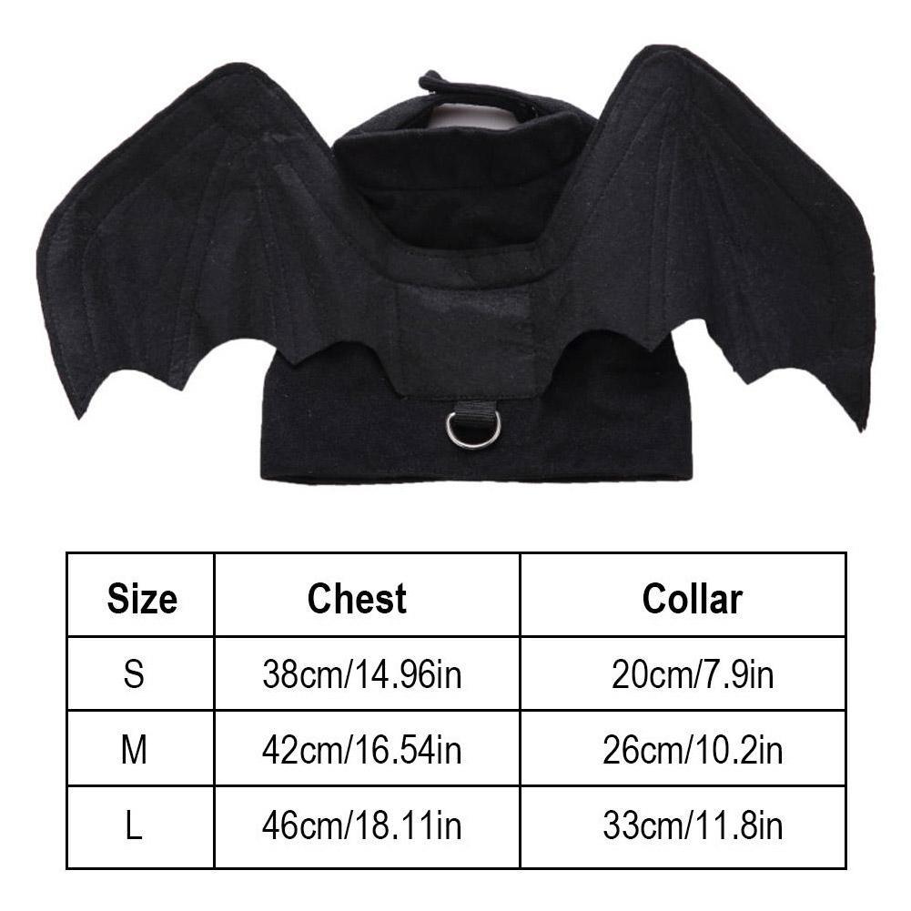1 Stück Schwarzes Fledermaus-Haustierkostüm Mit Flügeln Niedliche Katzenkleidung Für Halloween-Party Cosplay-Outfit Für Hunde Bequem Leicht zu Tragen