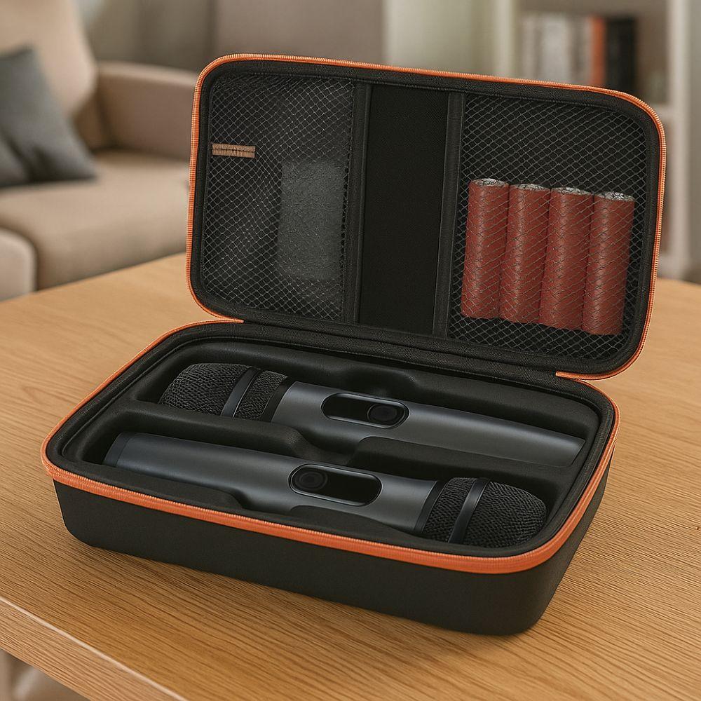 Shockproof Microphone Carrying Case Adjustable Mic Travel Bag Microphone Storage Bag  Camping