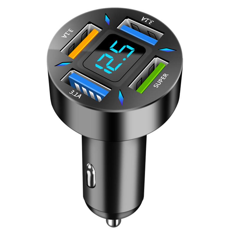 Nowa 4-portowa ładowarka samochodowa USB PD+QC3.0 - Wieloportowa szybka ładowarka do pojazdu