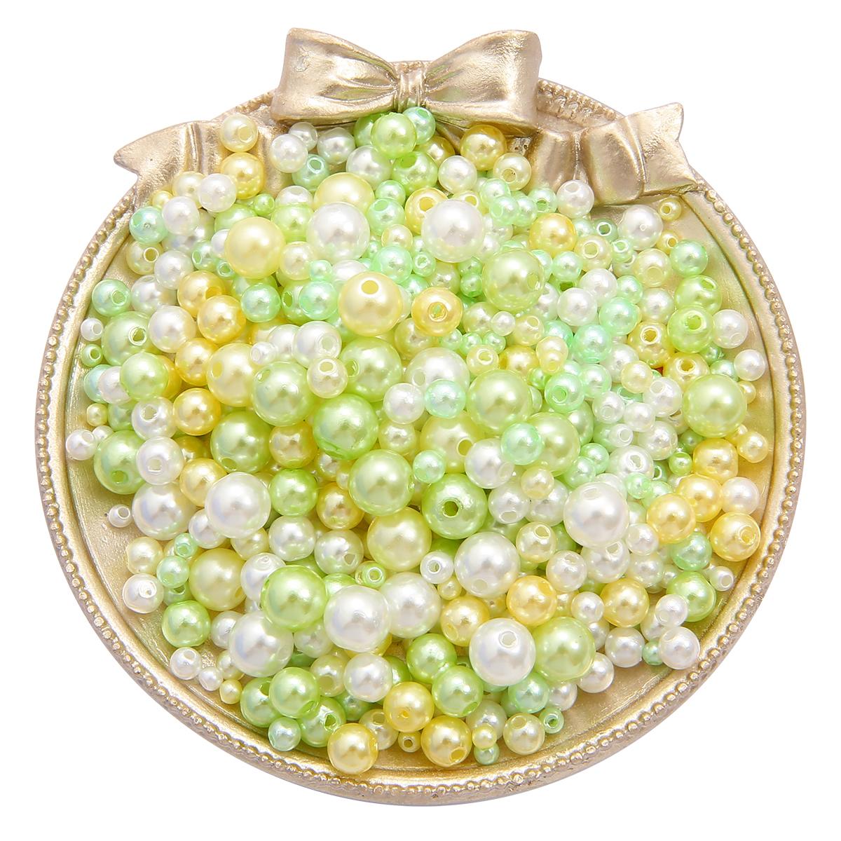 

150 шт. 3-8 мм круглые искусственные бусины из АБС-пластика с прямыми отверстиями для изготовления ювелирных изделий