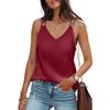Women's New Summer Solid Color V-neck Camisole Loose T-shirt Top