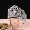 Shiny Silver Princess Tiara Crystal Rhinestone Crown Exquisite Baroque Luxury Crown  Wedding