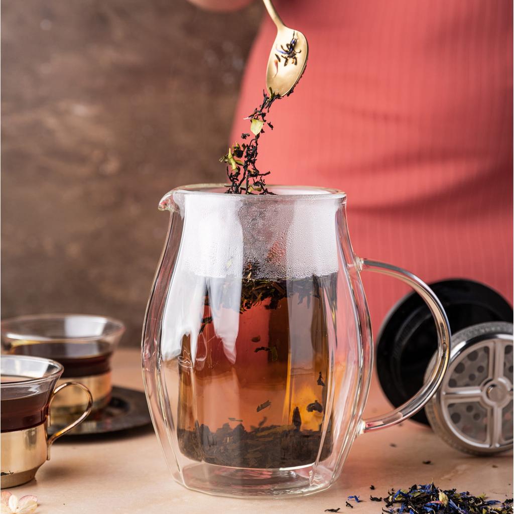 Zaparzacz do kawy/herbaty 0,60L French Press srebrny KLAUSBERG KB-7683