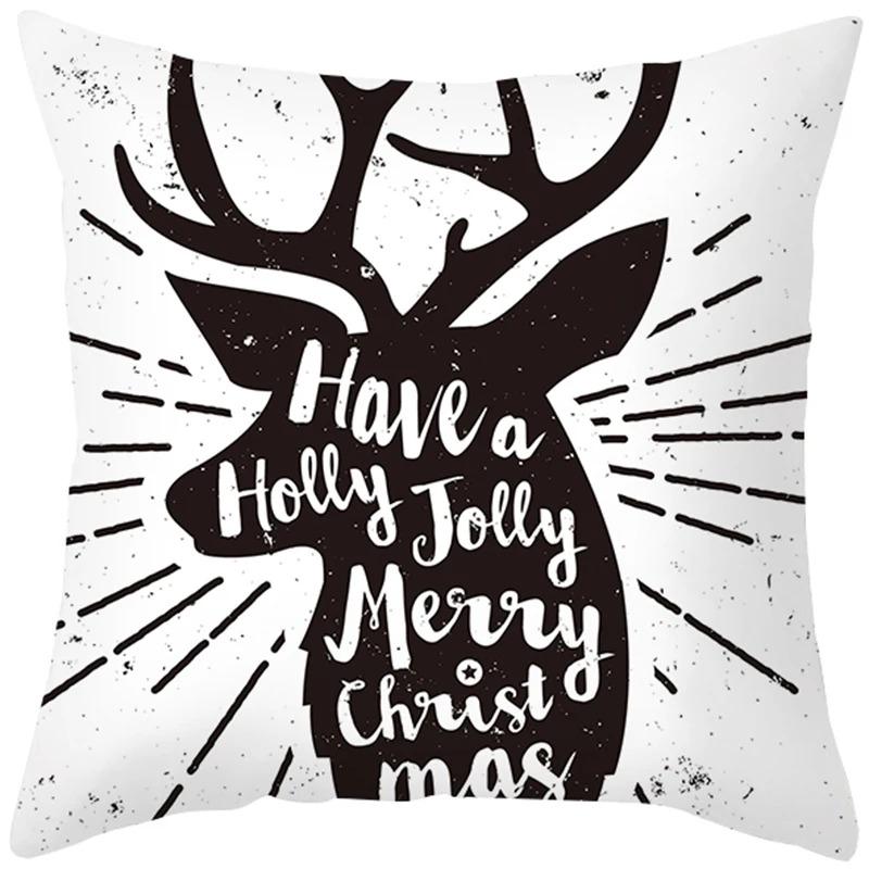Christmas Themed Pillowcases Car Accessories Office Santa Claus Living Room Sofa Home Pillowcases