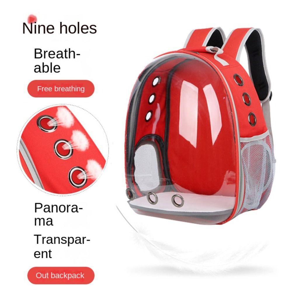 1 Peça Mochila Portátil Transparente para Animal de Estimação Cápsula Espacial Respirável Bolsa Suprimento para Animal de Estimação