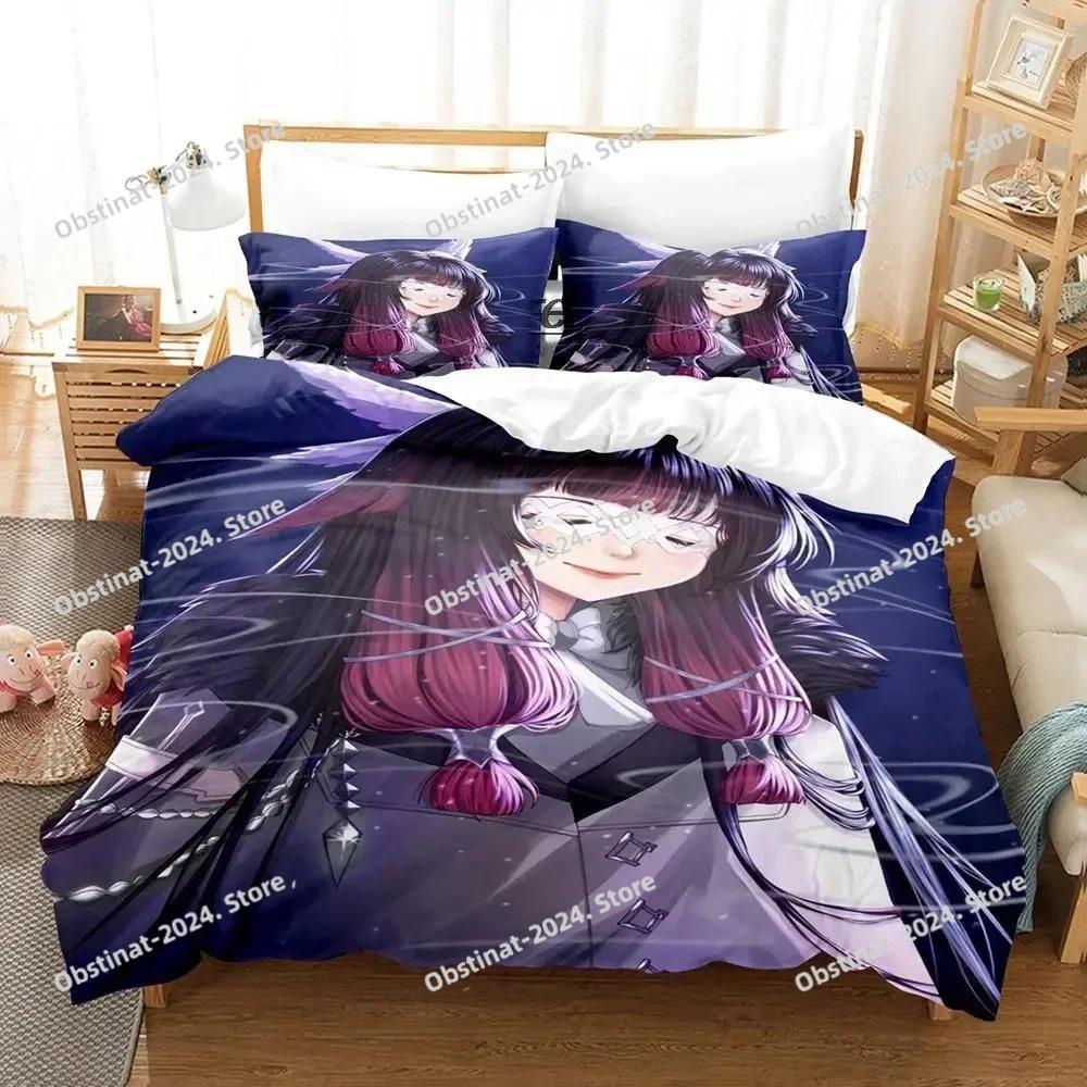 Genshin Impact Columbina Bettwäsche Set Einzelbett Twin Full Queen King Size Aldult Bettbezug Kawaii Bettsets für Jungen Schlafzimmer