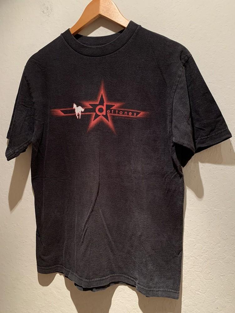 Reprint 2000 Deftones White Pony Albums Band T-Shirt basic black tee Unisex T-Shirt S