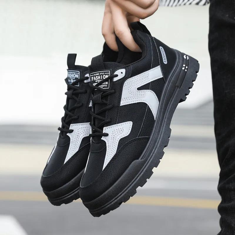 

2024 Autumn New Breathable Casual Fashion Shoes Soft Sole Lightweight Men s Shoes 39 чёрный