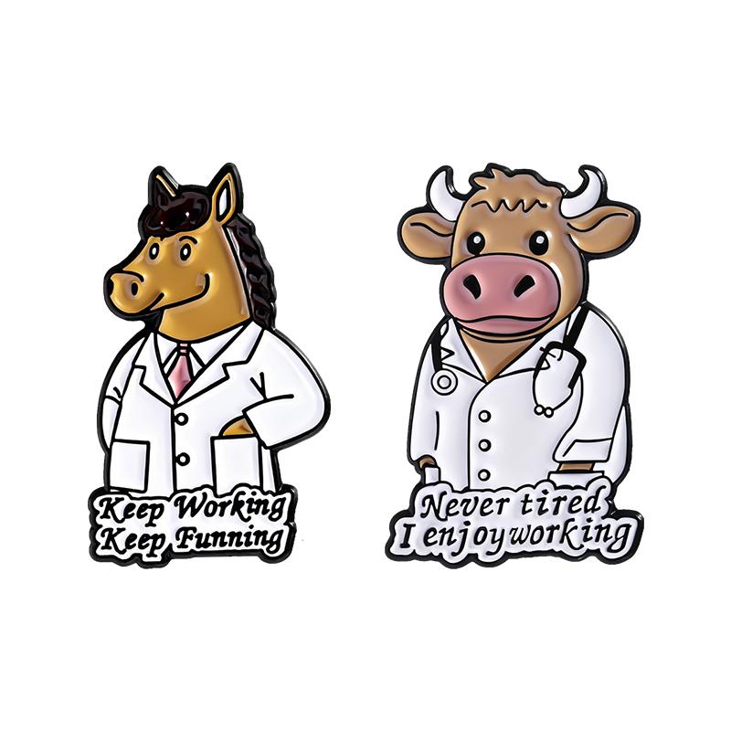 Animal Doctor Enamel Pins Custom TRUST ME I'M A DOGTOR Brooches Lapel Badges Animal Jewelry Gift for Friends