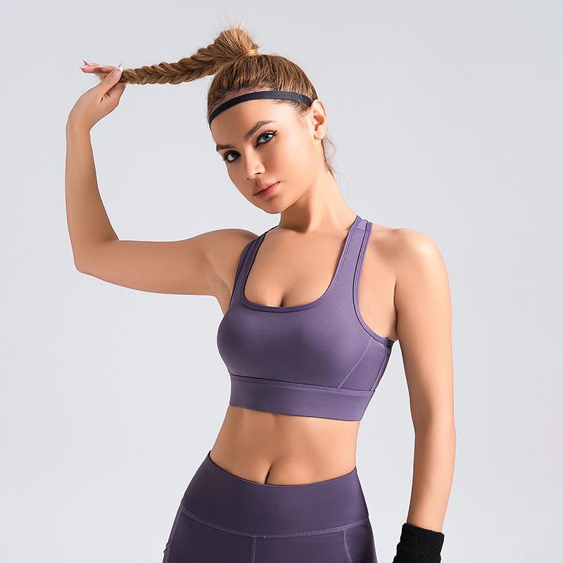 Women's Peach-Back Sports Bra: High-Impact Support for Yoga & Fitness