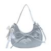 Niche Bow Hand Carry Crescent Moon Bag Women's 2025 New Fashion Simple Shoulder Armpit Bag Shoulder Messenger Bag