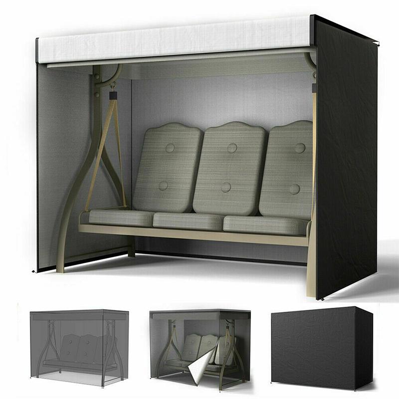 Waterproof 3 Seater Patio Swing Chair Sunscreen Cover 420D Oxford Garden Hammock Protective Cover Durable Gardening Accessories