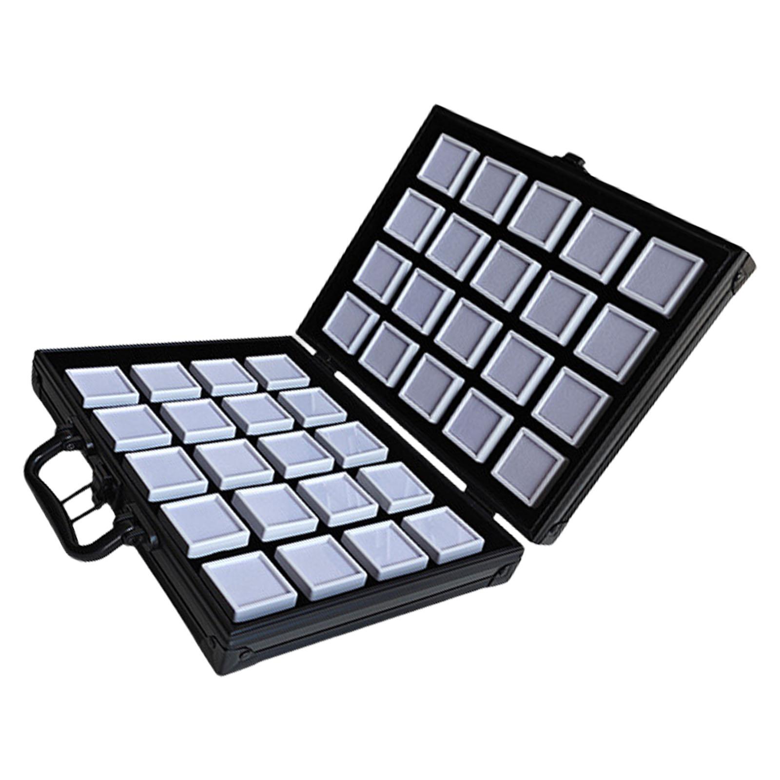 

Практичный алюминиевый кейс для хранения драгоценных камней с пенопластовым вкладышем для надежной защиты ювелирных изделий и удобства в путешествиях белый