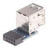 9-Pin Motherboard To 2 Ports Usb 2.0 A Female Internal Header Adapter