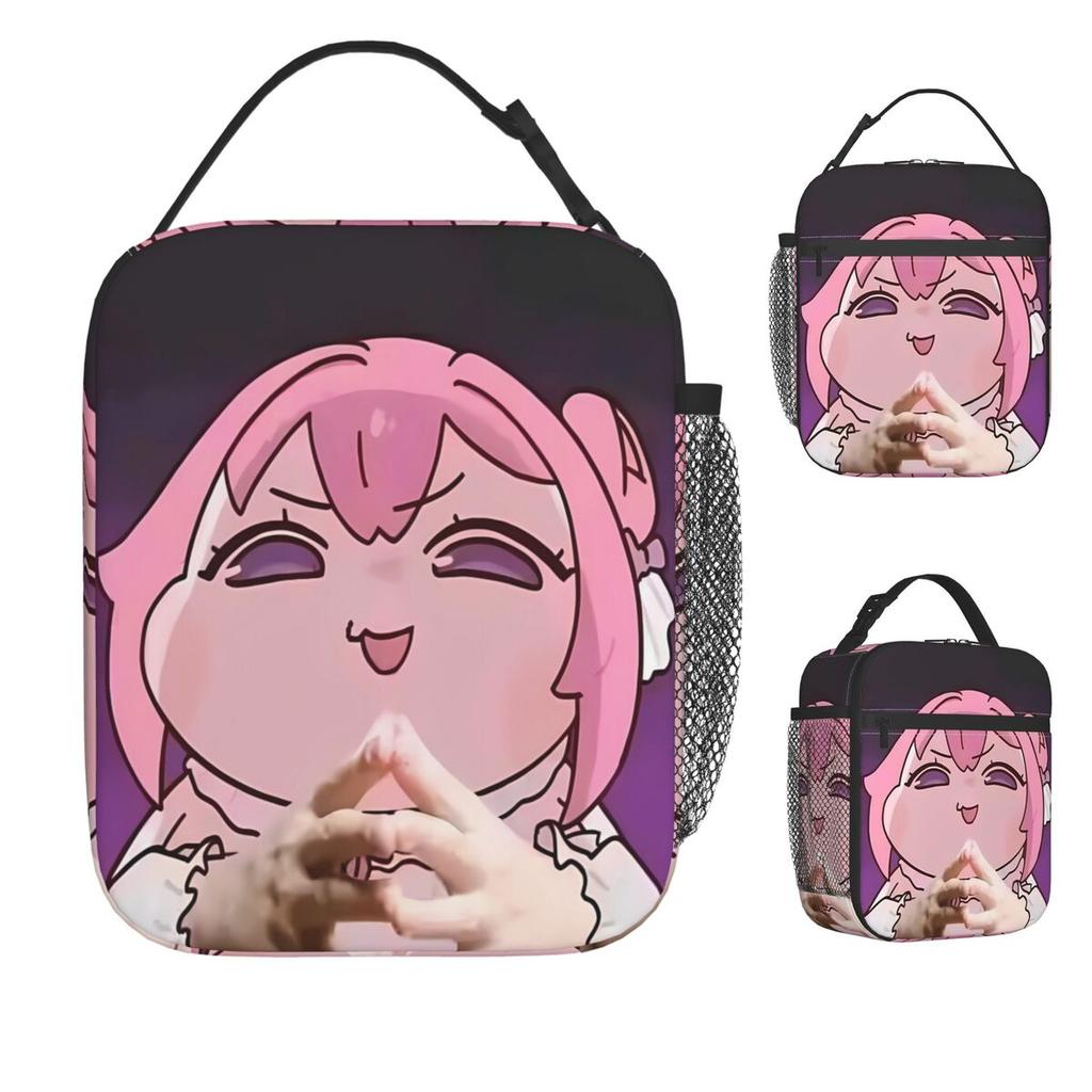 Doro Funny Meme Lunch Bag Work Lunch Box For Child Retro Print Thermal Tote Handbags Oxford Cooler Bag