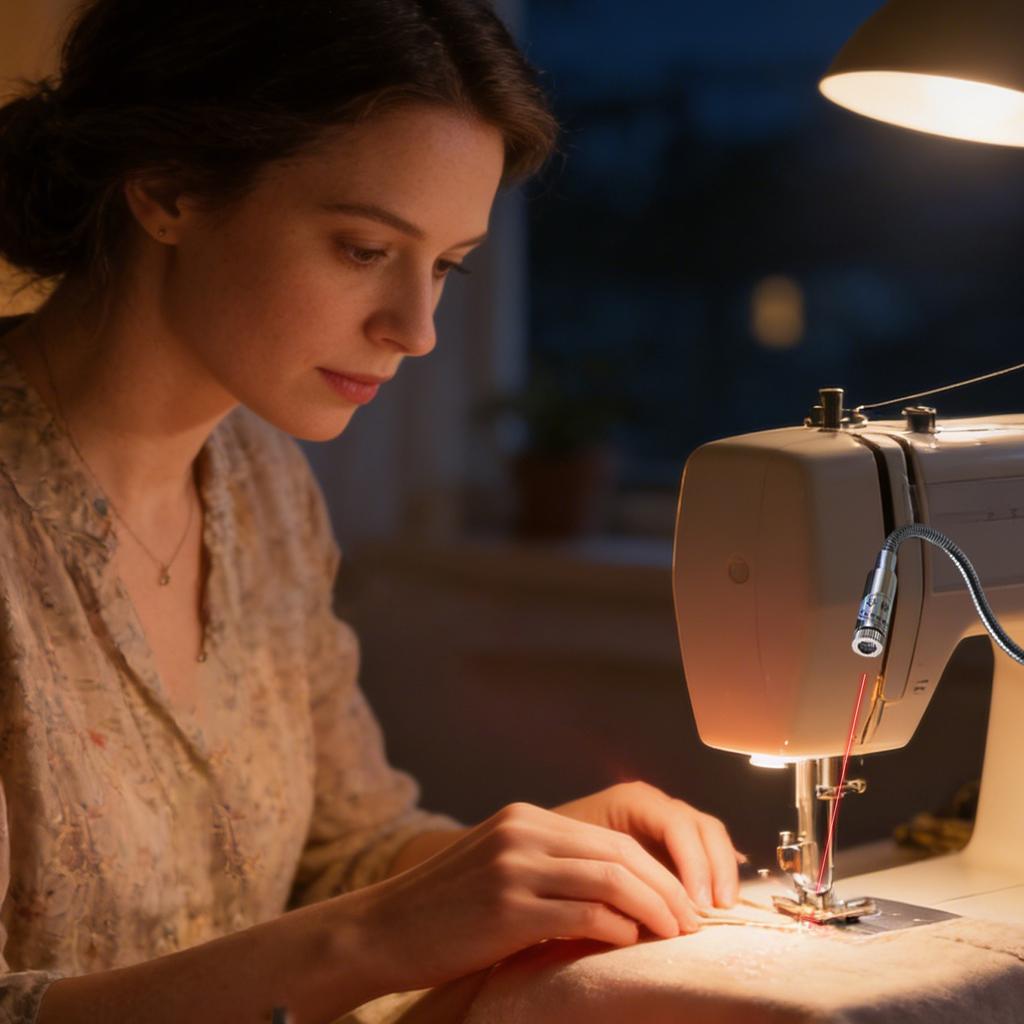 Sewing Guide For Straight Stitching, Quilting Light With , Adjustable Magnetic Attachment For Sewing Machines