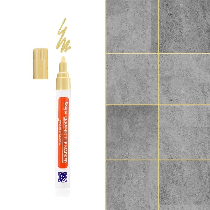 10pcs Waterproof Tile Marker Grout Pen Ceramic Tile Seam Pen Bathroom Floor Decontamination Mouldproof Filling Porcelain Repair Tools