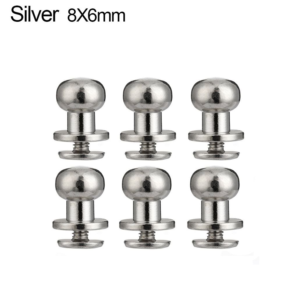 10pcs Round Hat Bag Brass Nail Leather Craft Monk Head Screws Clothes/Bag/Shoes Garment Rivets