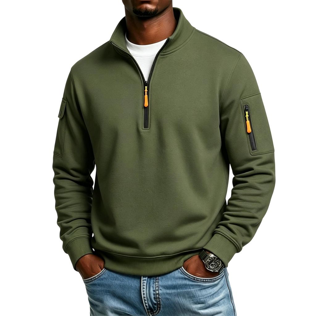 Herren - Gefüttertes Sweatshirt mit Stehkragen für Sport und Training