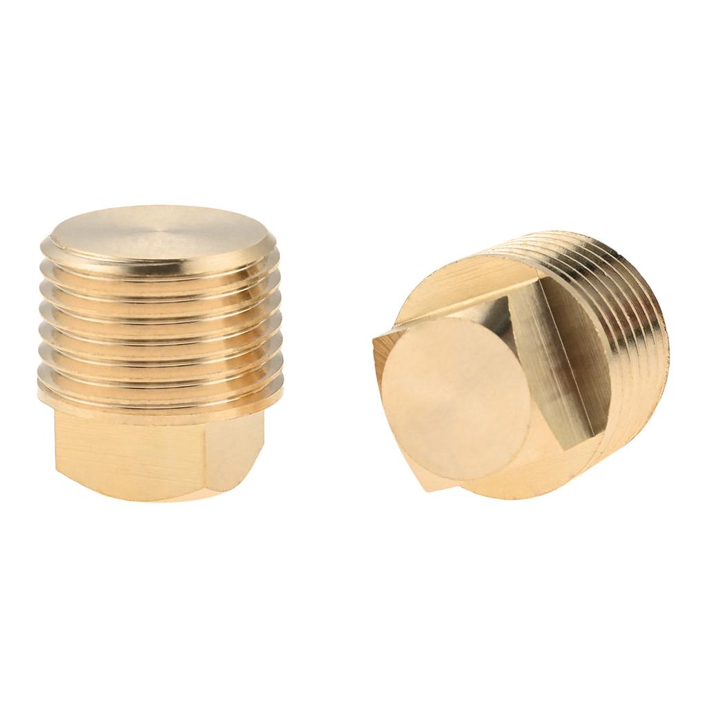 2Pcs 1/2" NPT Solid Brass Boats Hulls Drain Plugs Flare Tube Fitting Garboard Drain Plug Kit Universal for Fuel LP Natural Gas 3