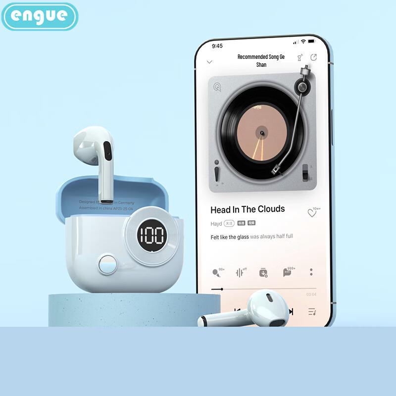 ENGUE TWS Semi-In-Ear Noise Cancelling Bluetooth Earbuds