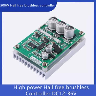 500W DC 12-36V Bürstenloser Motor Geschwindigkeitsregler Hall Sensorloser Motortreiberplatine Hohe Leistung Vorwärts Rückwärts Geschwindigkeitsreglermodul