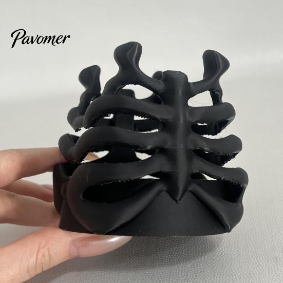 Unique Pen Container Skeleton Ribcage Bone Holder, 3D Printed Pencil Cup, Dust-resistant Holder Gothic Desk Organizer for Pens Pencils Makeup Brushes