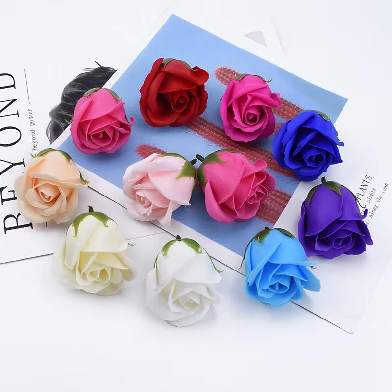 

5/10Pcs Scented Soap Flowers Home Room Wedding Decor Teddy Bear of Roses Bridal Accessories Valentine s Day Artificial Flowers 5pcs