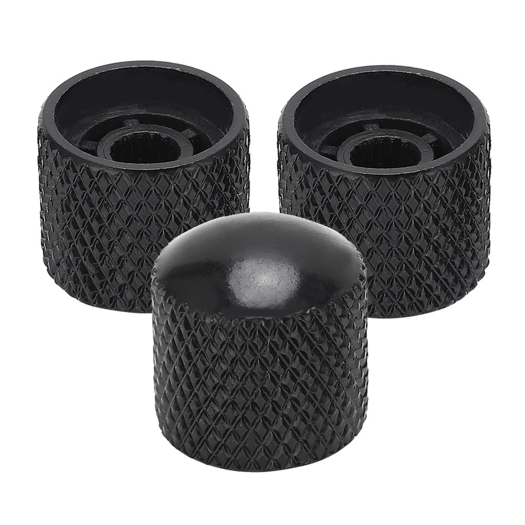 3Pcs Guitar Control Knob Volume Tone Fit Top Set Kit Instrument Accessory ReplacementBlack